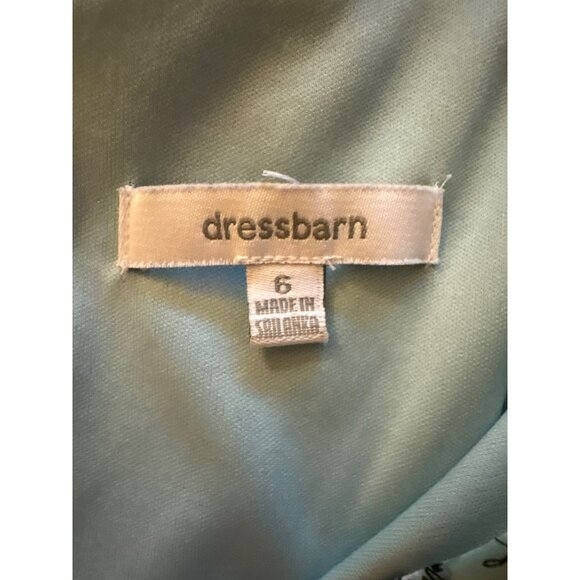 Dressbarn Floral Ruched Waist & Cap Sleeves Dress Size 6 - Picture 3 of 7